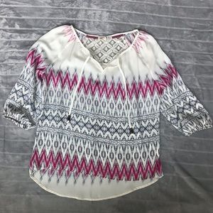 Jolt, 3/4 Length Peasant Shirt, Size M